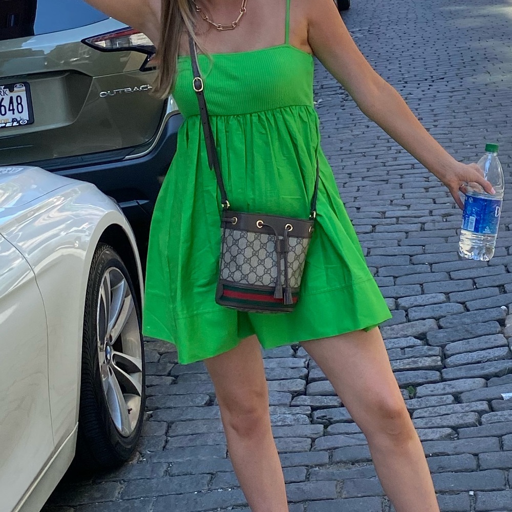 Green zara dress